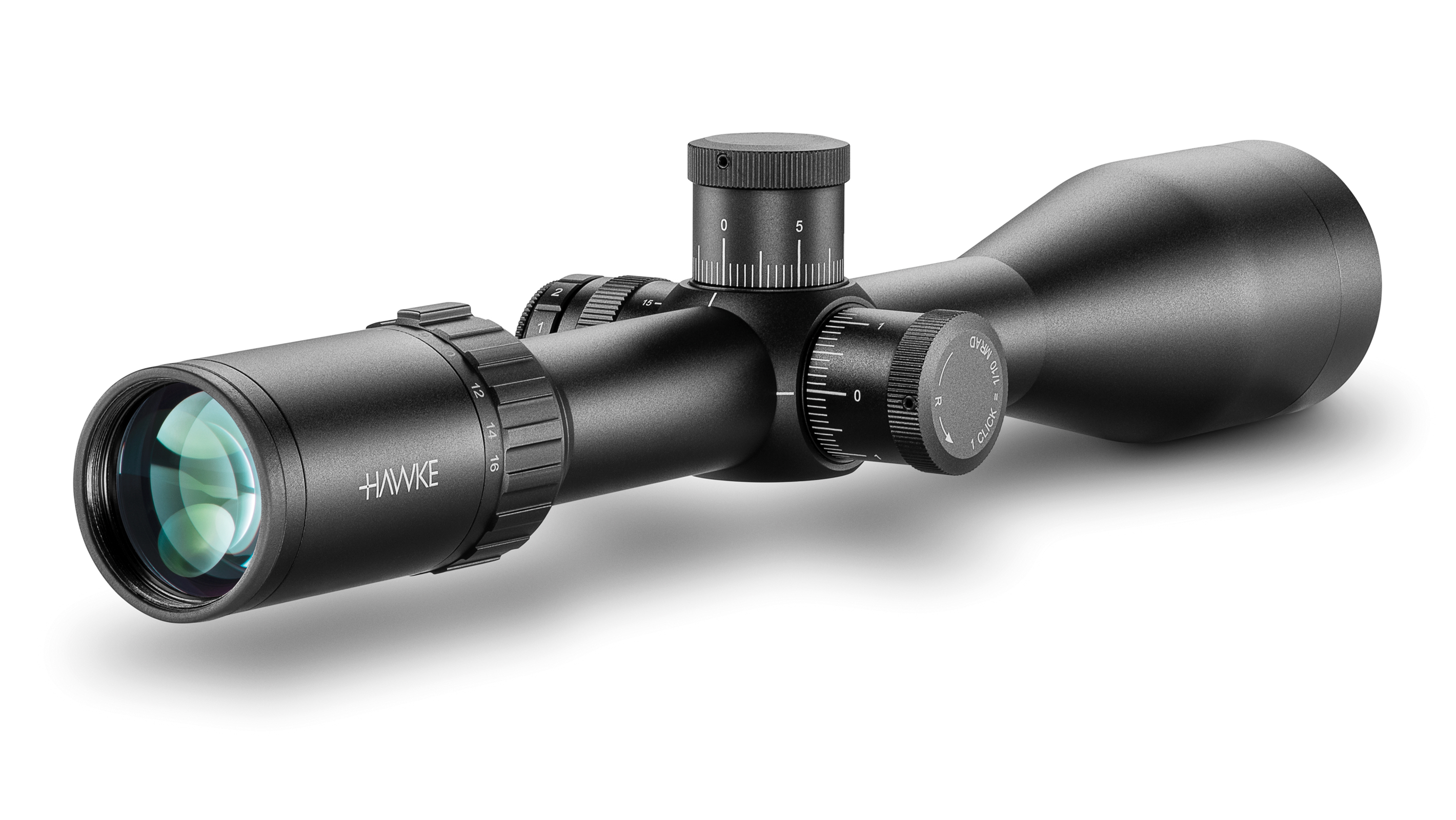 Ocular End View Of The Hawke Vantage 30 WA SF 4-16x50 Half Mil Dot IR Rifle Scope