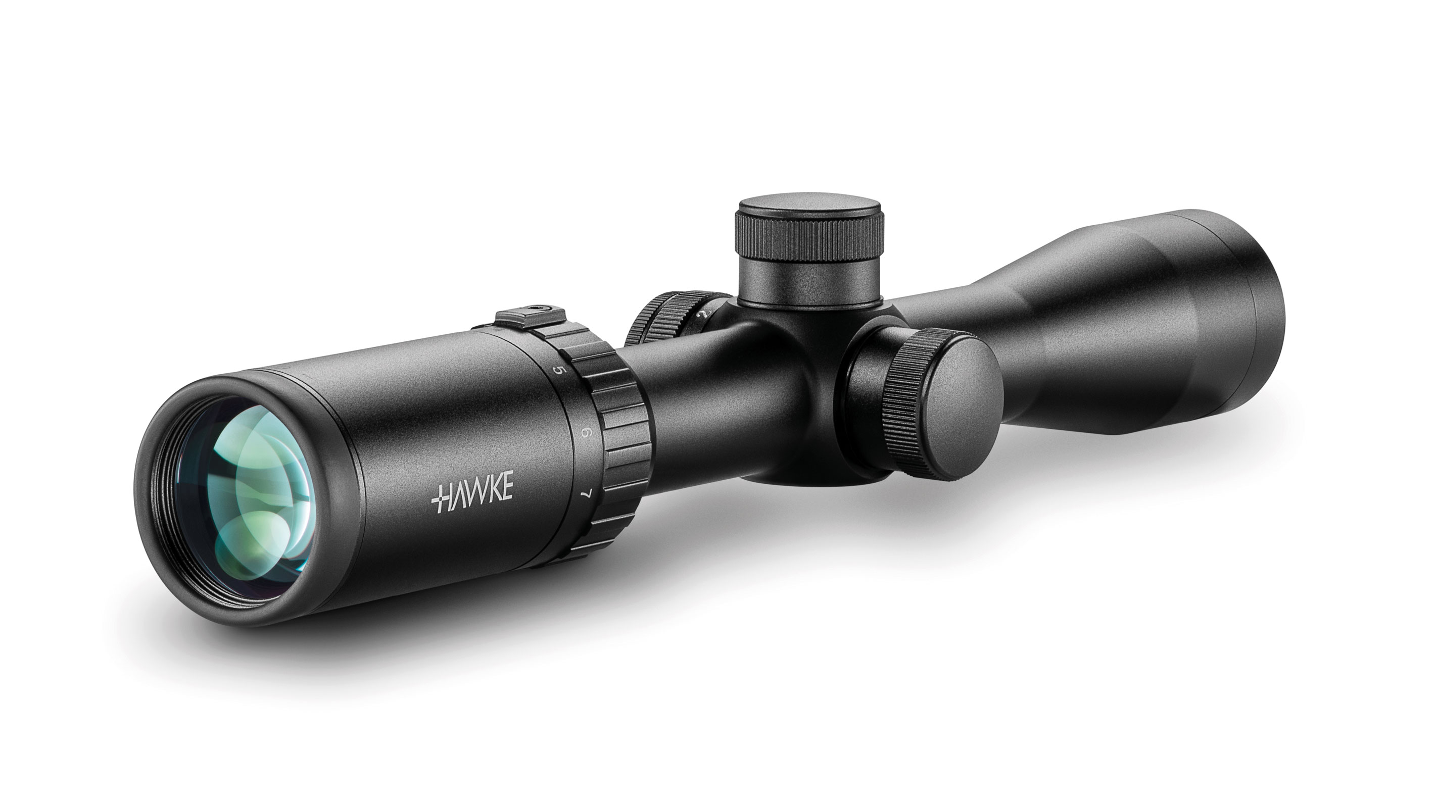 Ocular End View Of The Hawke Vantage IR 2-7x32 Mil Dot IR Rifle Scope