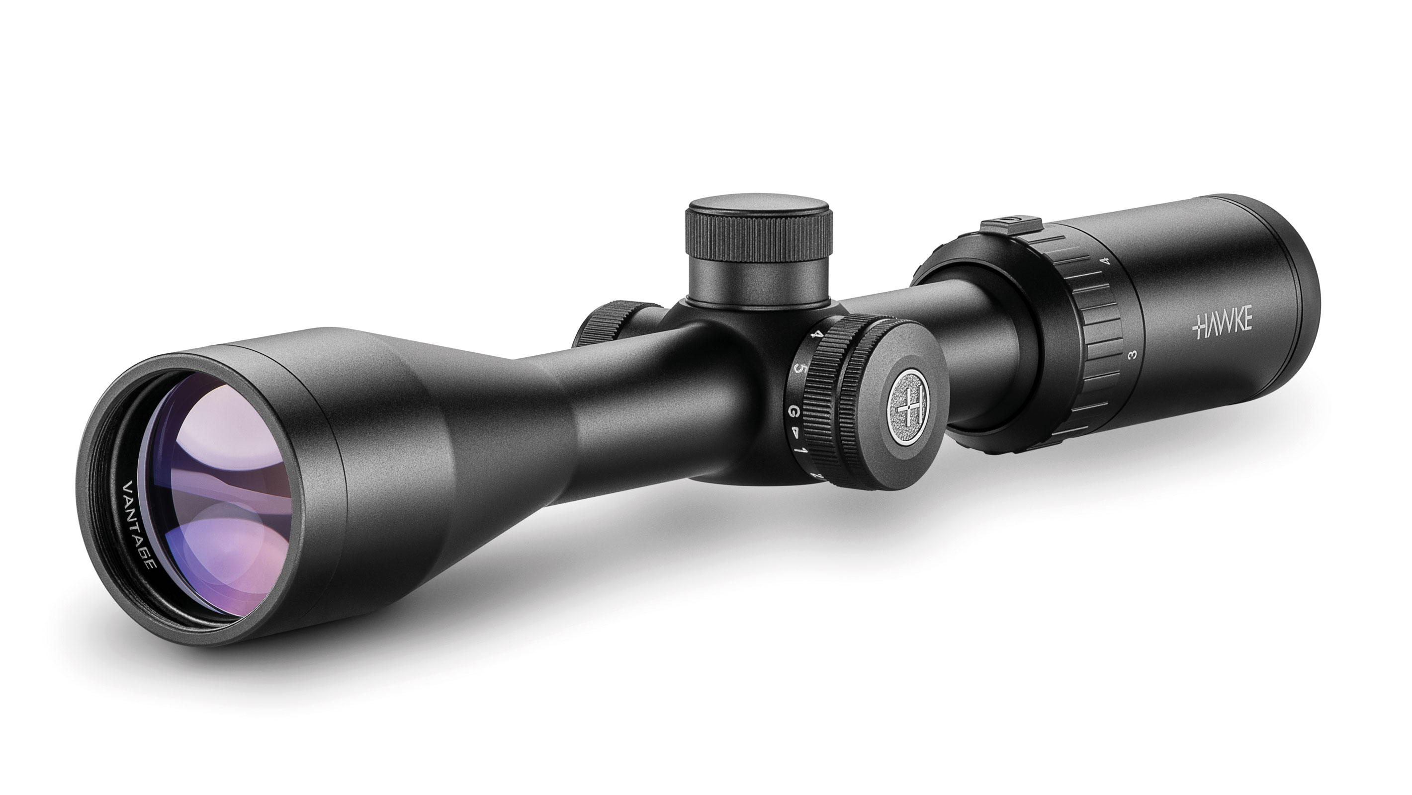 Objective End View Of The Hawke Vantage IR 3-9x40 Straight-Wall Marksman Rifle Scope