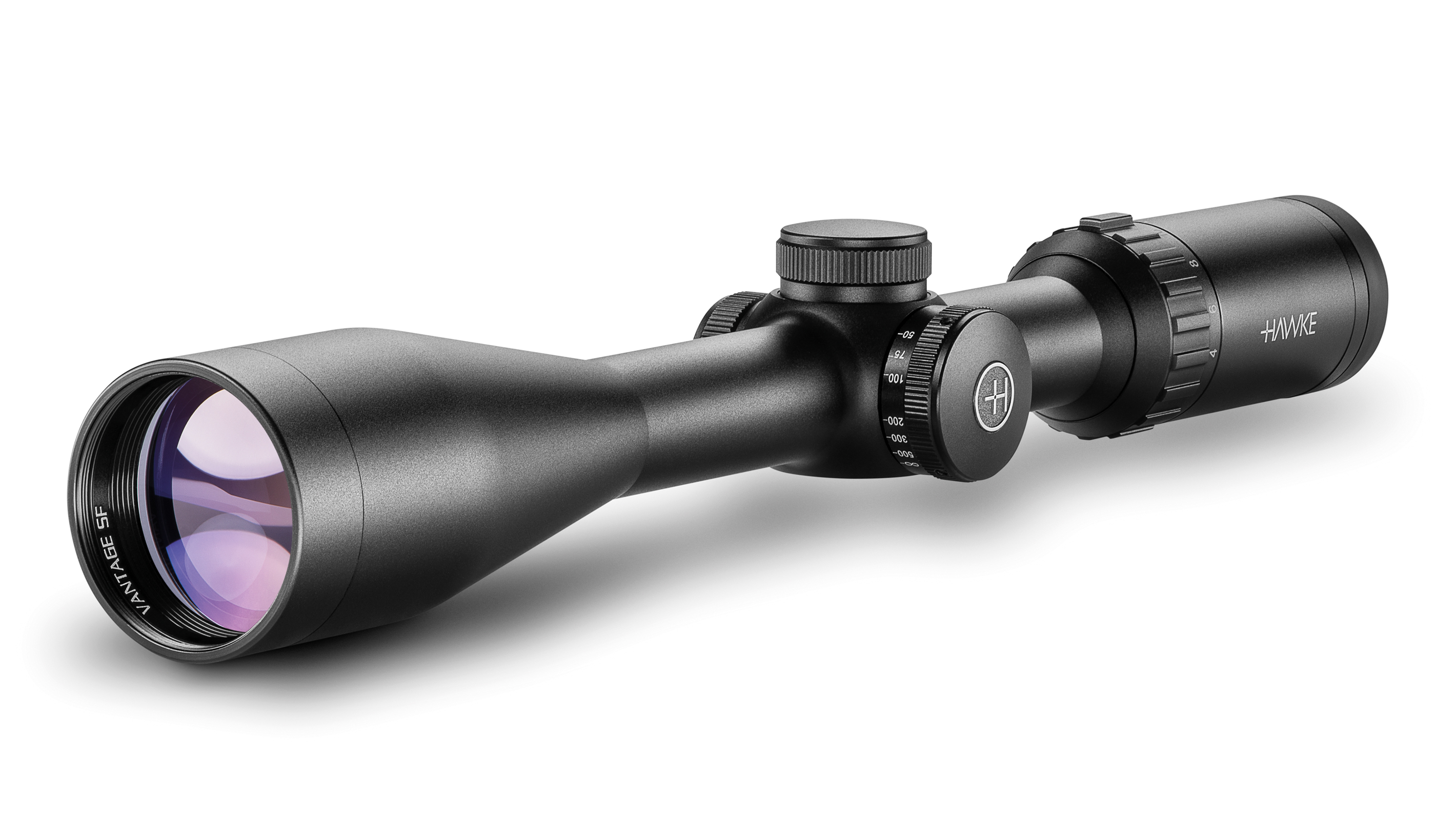 Objective End View Of The Hawke Vantage SF 4-16x44 Half Mil Dot Rifle Scope