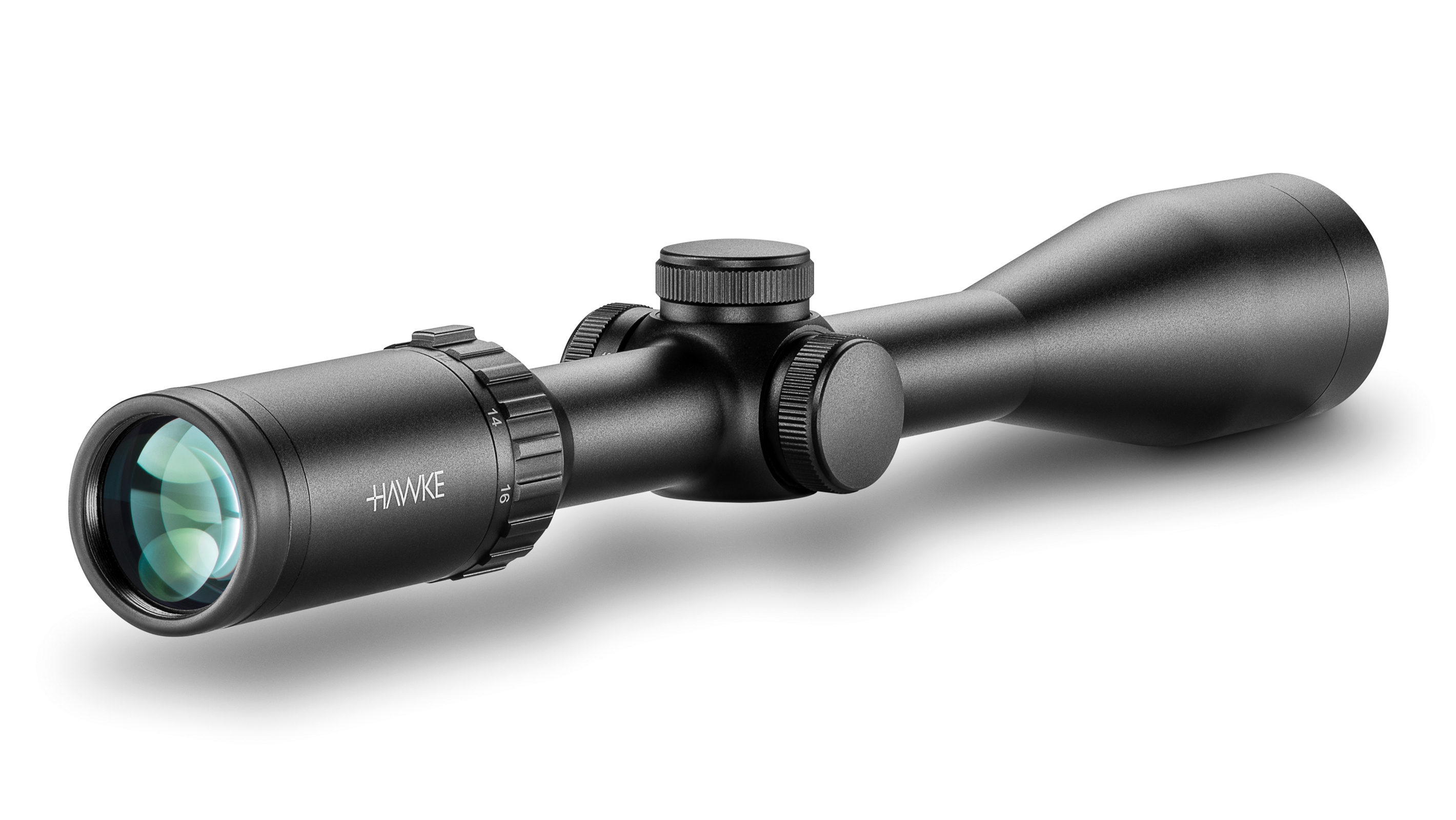 Ocular End View Of The Hawke Vantage SF 4-16x44 Half Mil Dot Rifle Scope