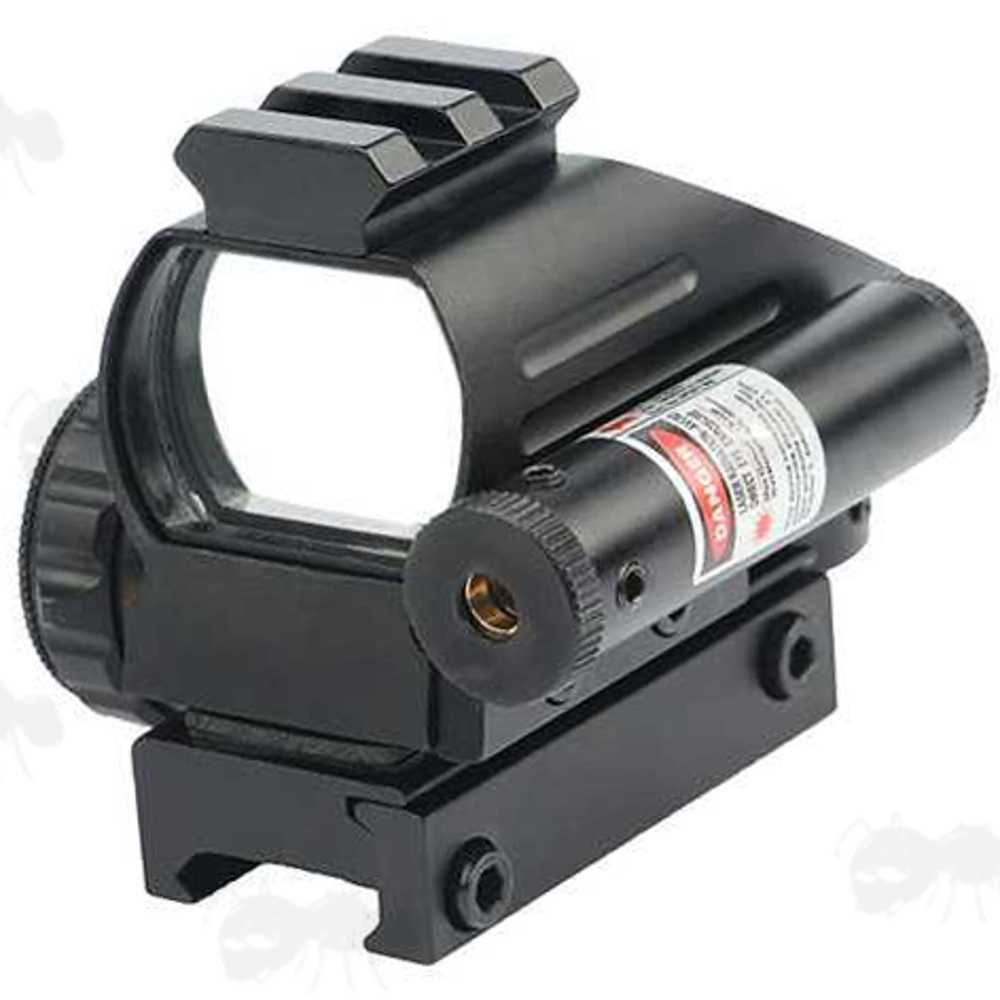 Reflex Multi-Reticle Red / Green Dot Reflex Sight for Weaver / Picatinny Rails, with Integrated Red Laser Unit