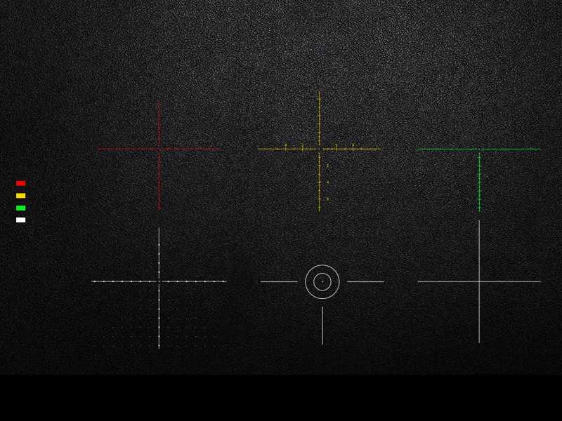 Crosshairs Styles and Colours of The PARD Pantera Zoom Thermal Imaging Scope