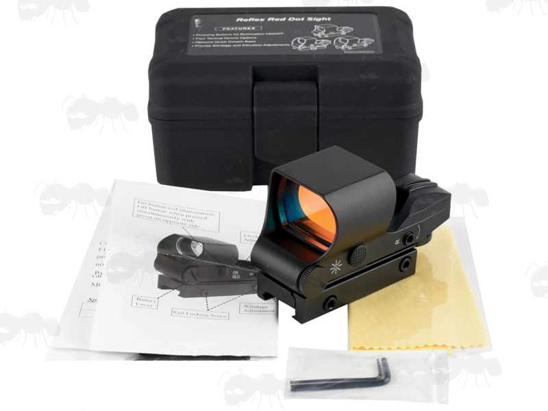 Large Reflex Gun Sight for Picatinny / Weaver Rails Kit