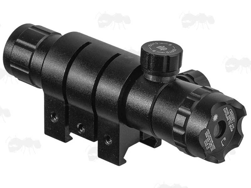 Adjustable Red Laser Gun Sight Fitted to The Weaver / Picatinny Rail Mount