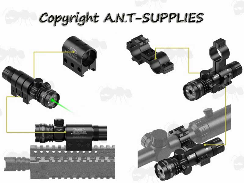 Adjustable Green Laser Sight with Remote Tailcap