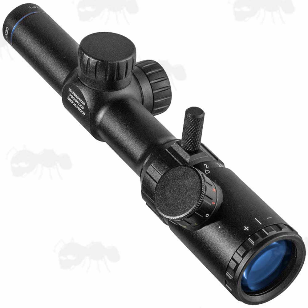 Short 1-4x20 Red and Green Illuminated LPVO Rifle Scope