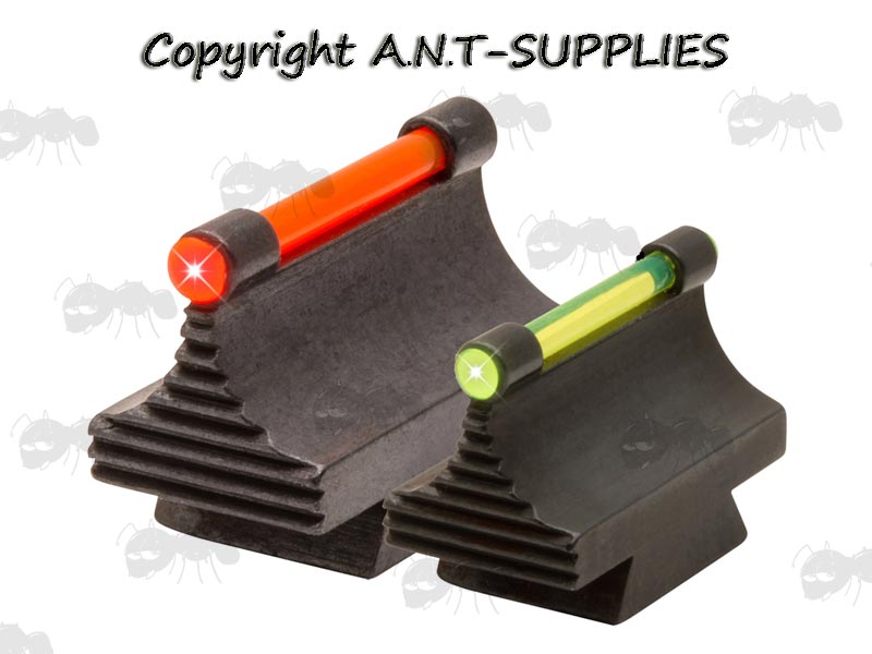 Truglo Metal Dovetail Slot Rifle Red and Green Coloured Fiber Optic Sights