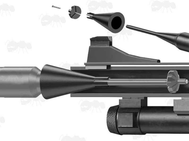 Universal Barrel Muzzle Fitting Green Laser Bore Sighting Kit for Pistols, Rifles and Shotguns