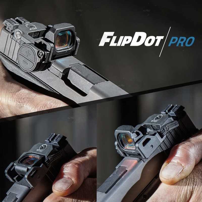 Black VISM Nano Reflex FlipDot Sight Fitted to the 20mm Wide Weaver / Picatinny Rail Base Mount, Shown in Use