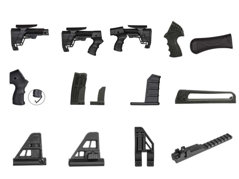 All Black Polymer Shotguns Furniture Parts