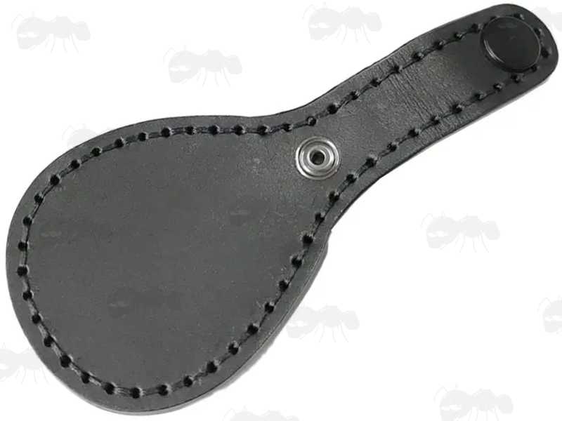 AnTac Black Leather Barrel Rest Boot Toe Protector with Black Stitching