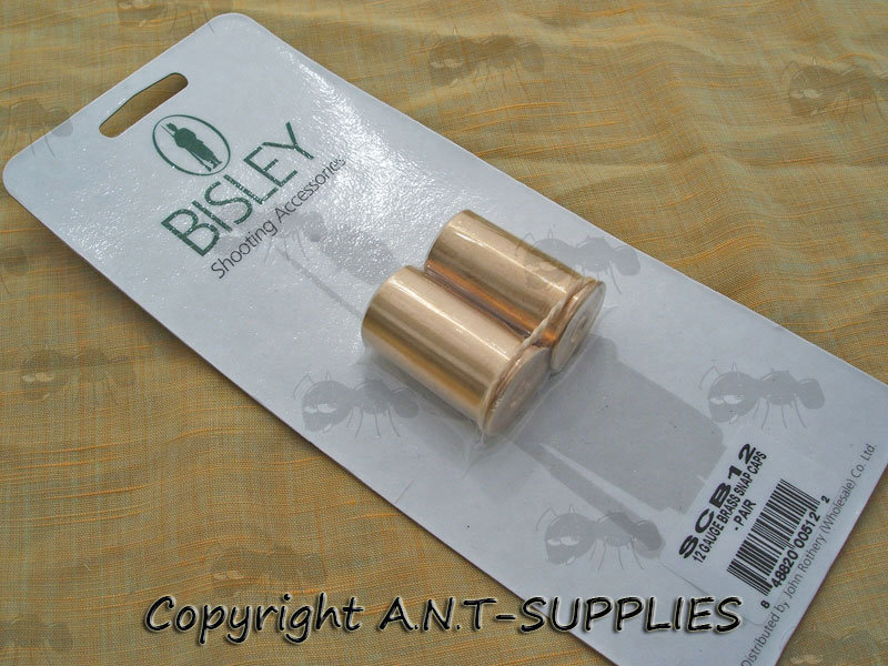 Bisley 12 Gauge Brass Shotgun Snap Caps in Packaging