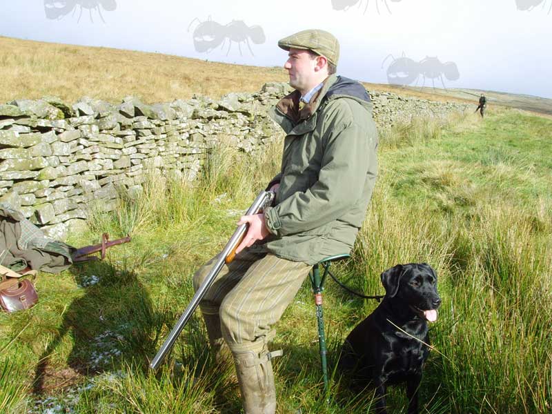 Gripseat Magnetic Shotgun Cartridge Collector Shooting Seat Stick In Use as a Shooting Seat