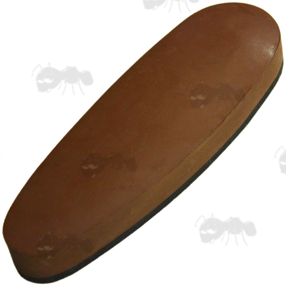 Solid Brown Coloured Rubber Recoil Pad with Smooth Finish For Shotgun Buttstock