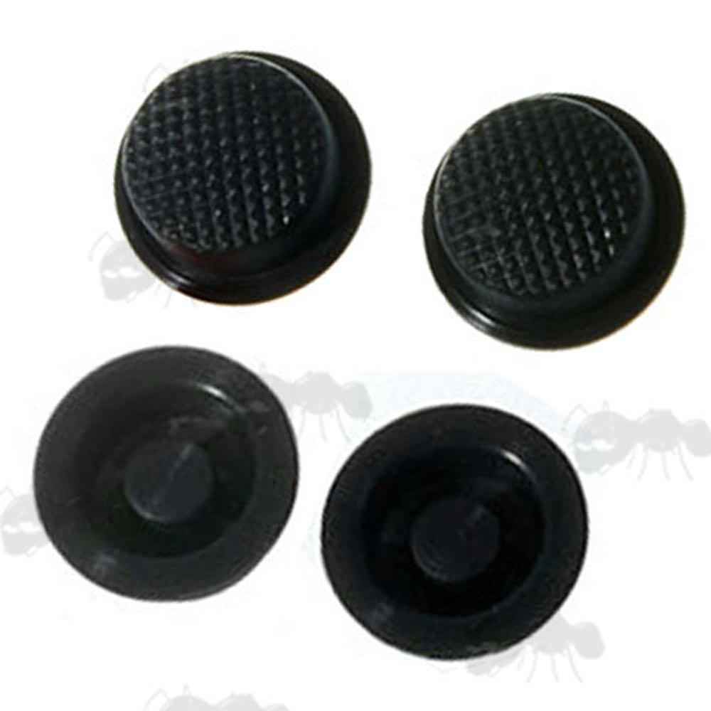 Four Black Coloured Silicone Torch Tailcap Switch Covers