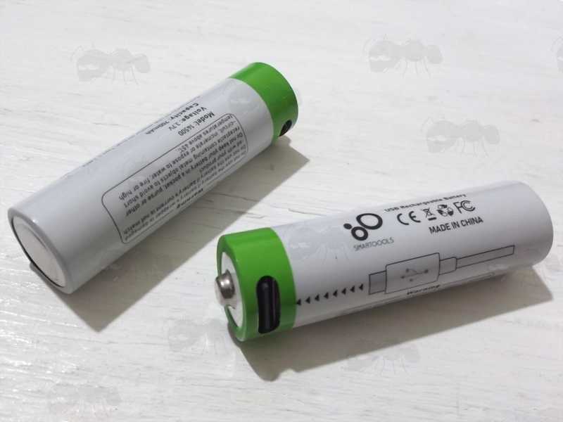 Pair of CityTree 14500 Lithium-Ion Batteries with USB-C Charging Ports