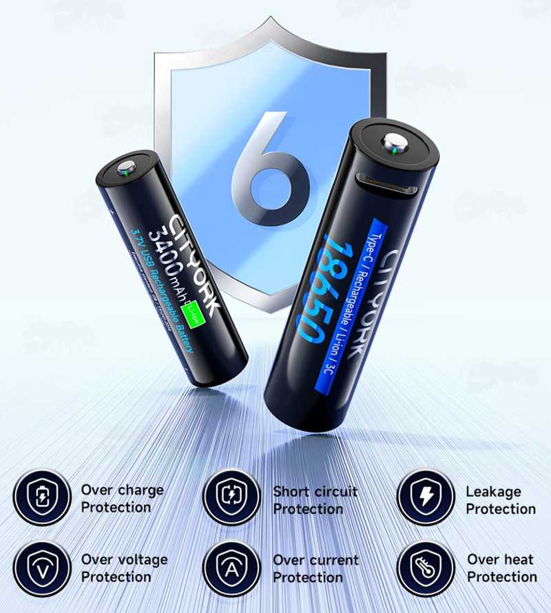 CITYORK 18650 Lithium-Ion Battery Features