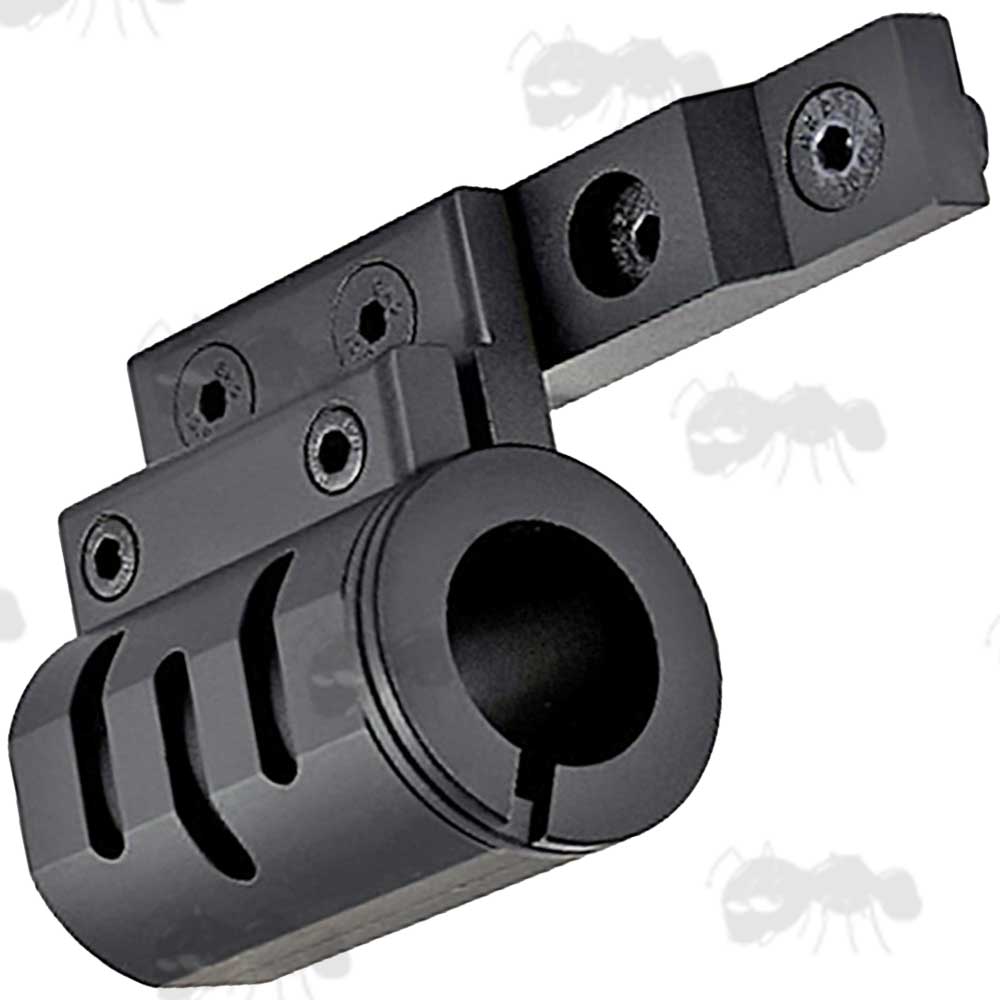 Tactical Torch / Laser Ring Mount With Adjustable Cantilever for M-Lok Rifle Rail Platforms With Plastic Adapters