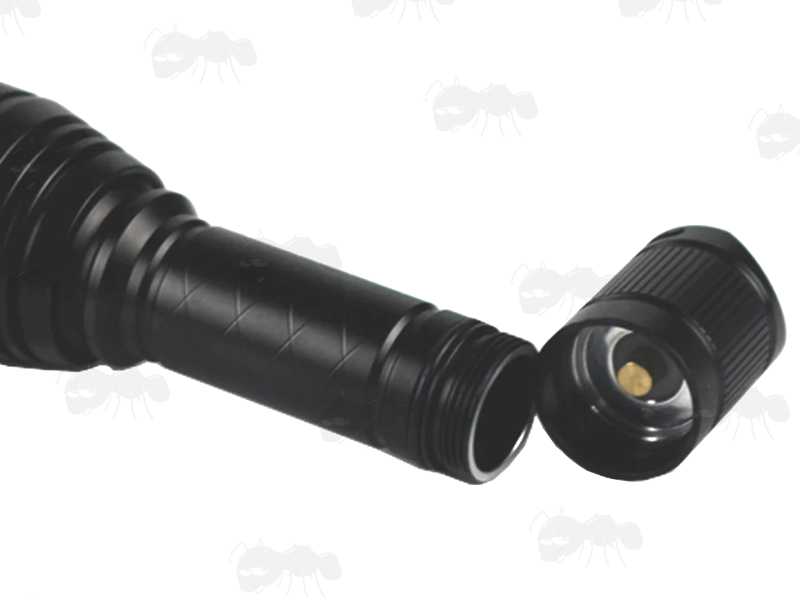 Large Head IR LED Torch Illuminator, Shown with The Standard Clicky Tailcap Removed