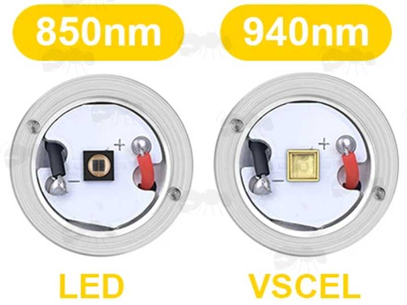 850nm LED or 940nm VSCEL Options on The Slimline IR LED Torch Illuminator with Remote Pressure Pad Tailcap