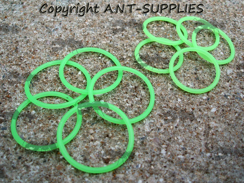 10 x Glow in the Dark O-Ring Silicone Seals, Rubber O Ring Seals