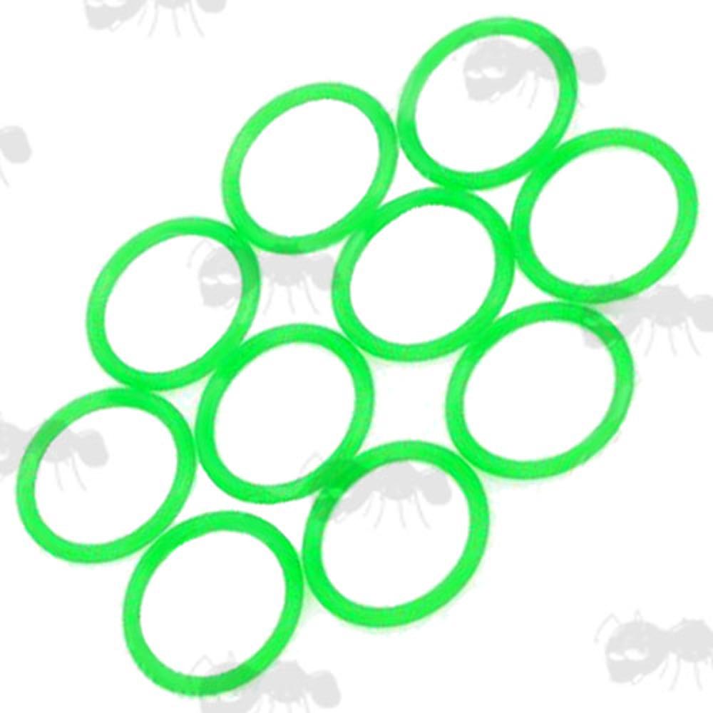 10 x Glow in the Dark O-Ring Silicone Seals, Rubber O Ring Seals