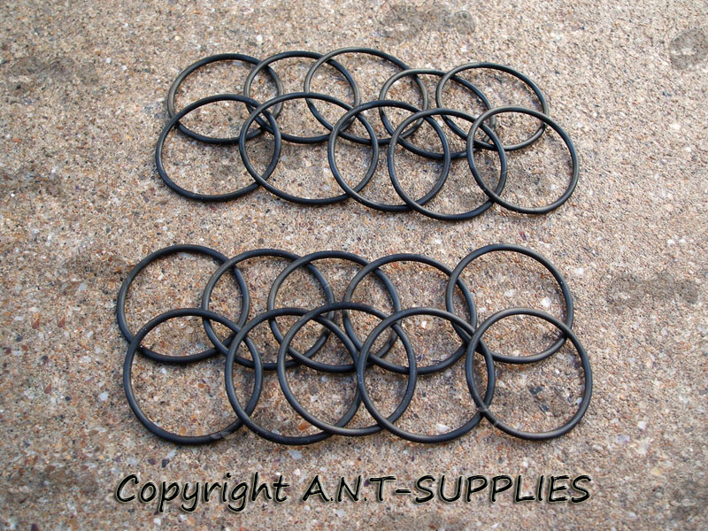 20 x Black O-Ring Silicone Seals, Rubber O Ring Seals
